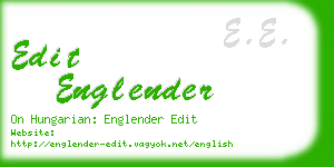 edit englender business card